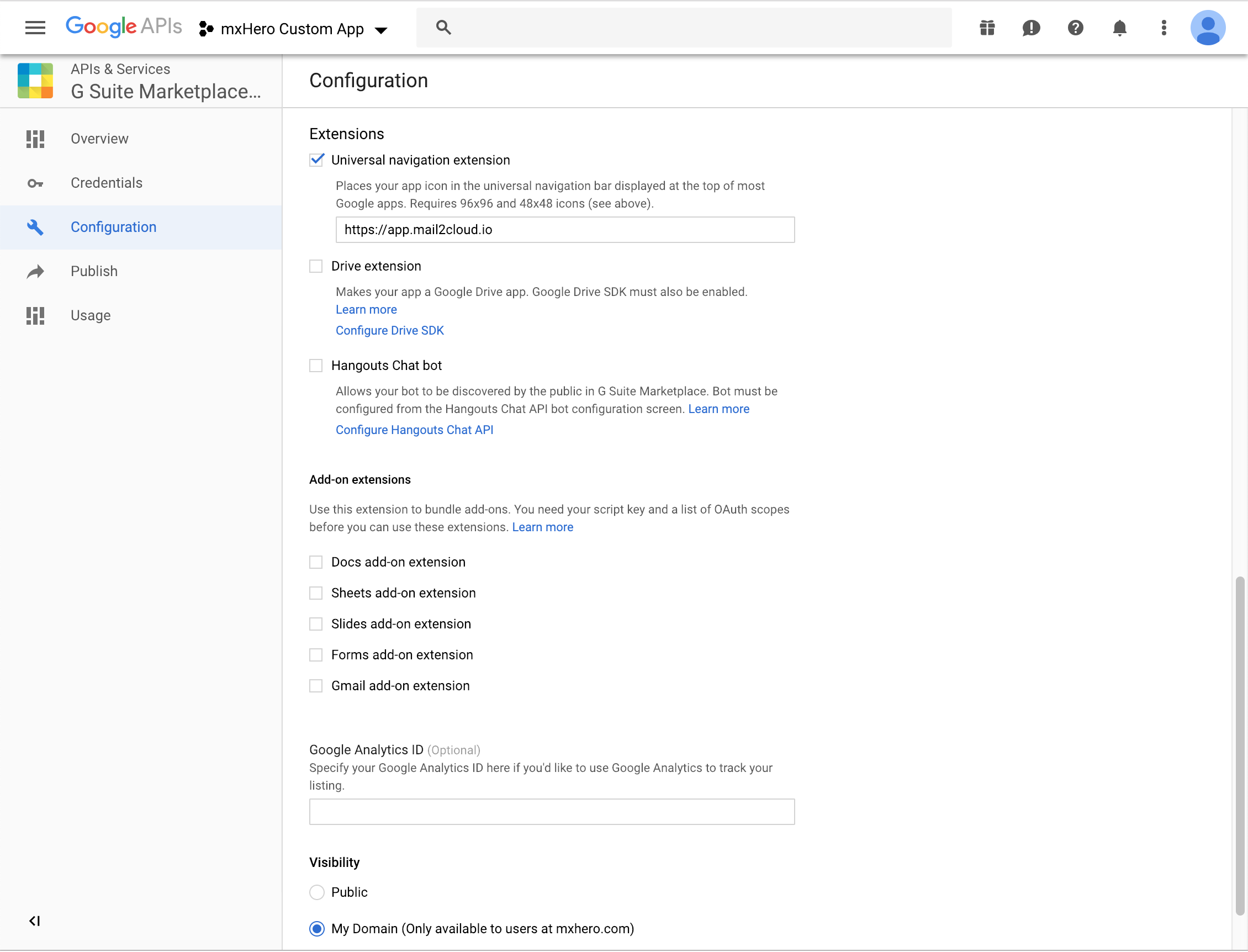 gsuite.google.com refused to connect gmail addons