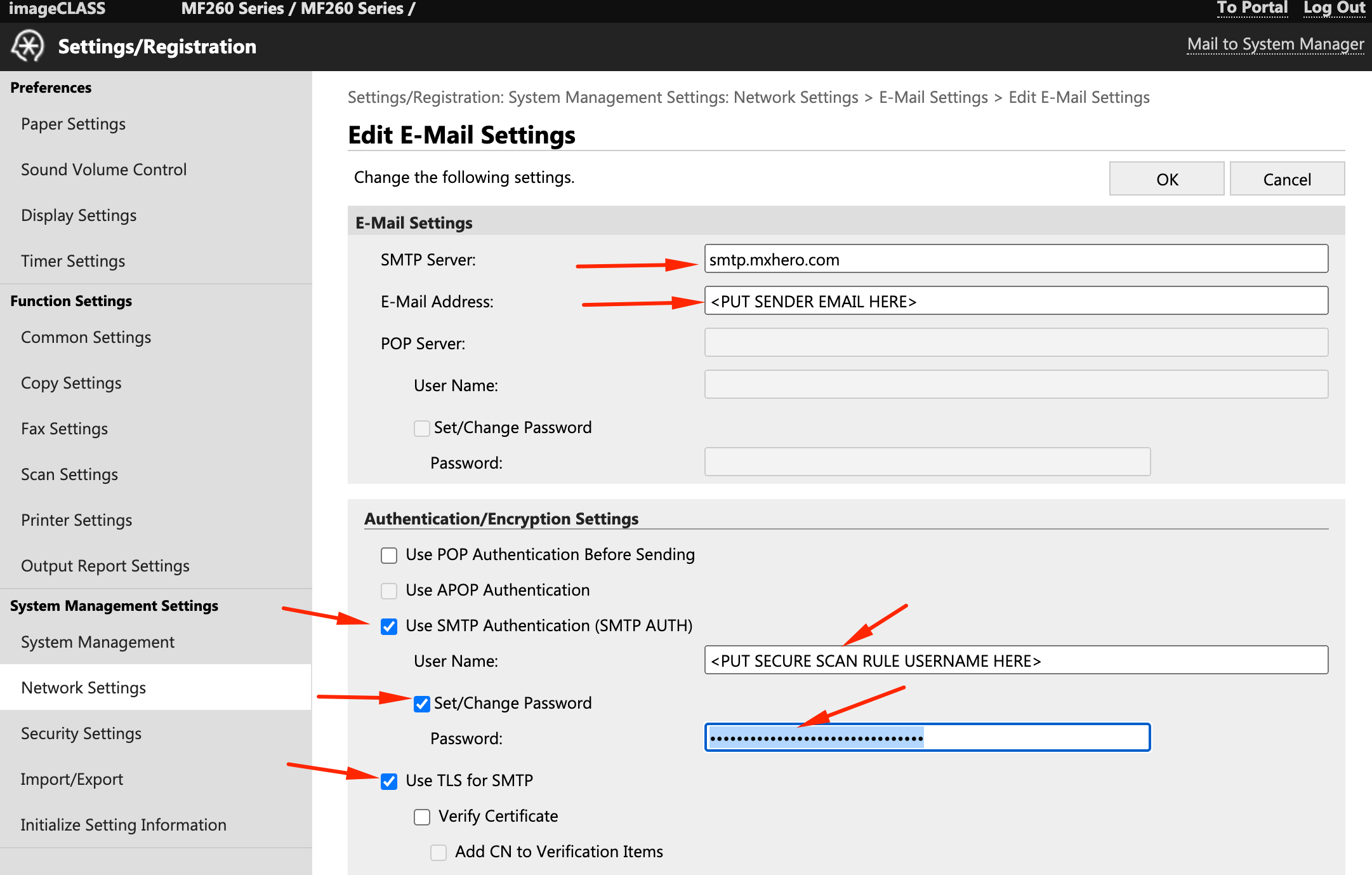 Smtp authentication required