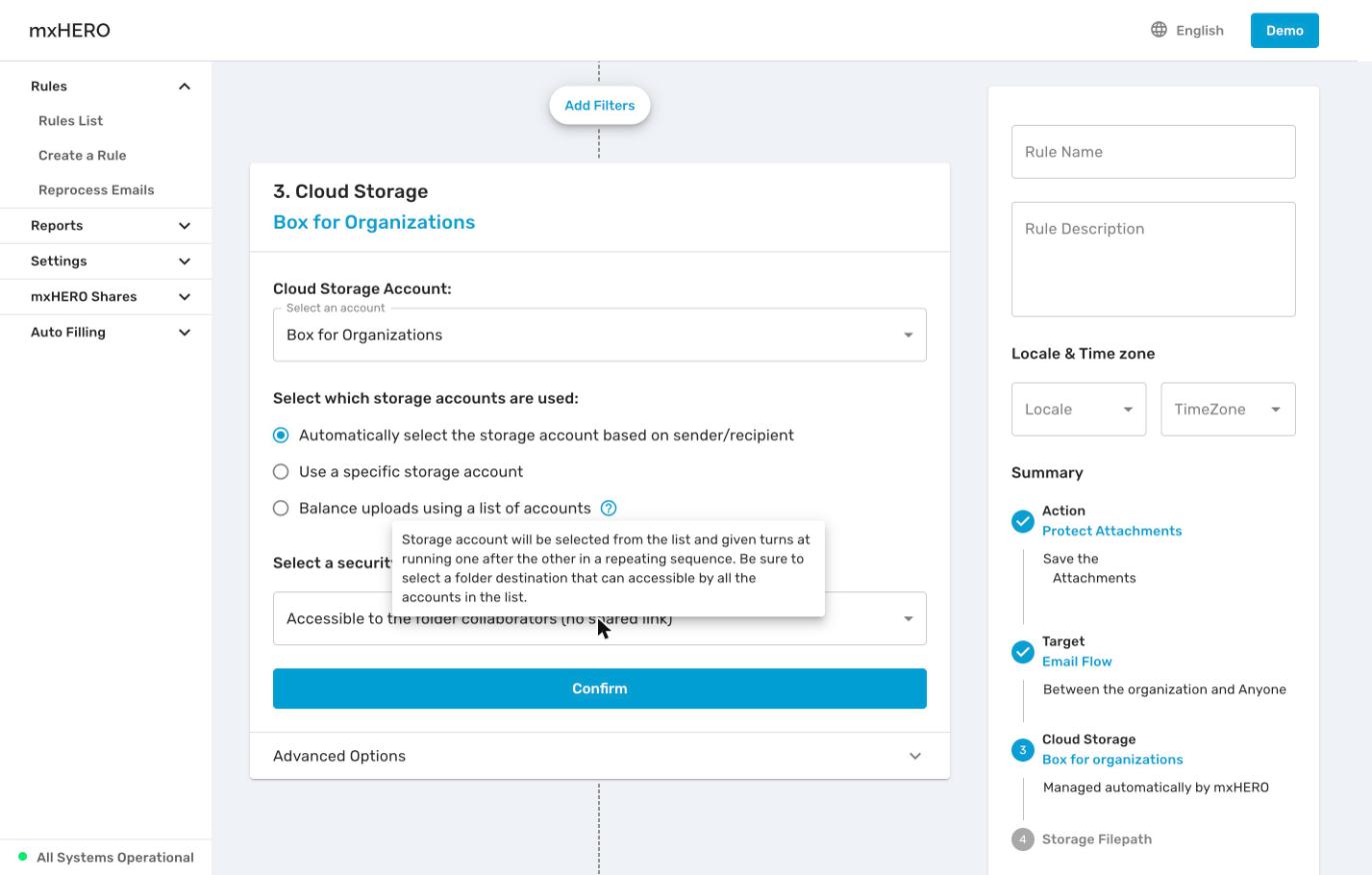 Balance uploads using a list of accounts, with its tooltip